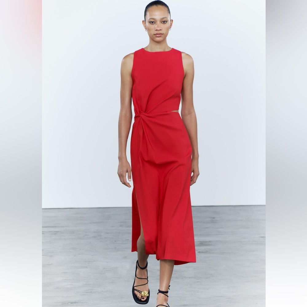 NWOT ZARA CUT OUT MIDI DRESS ZW COLLECTION